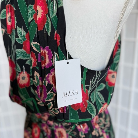 NWT Misa Los Angeles Floral Halter Jumpsuit | Large - Picture 7 of 8
